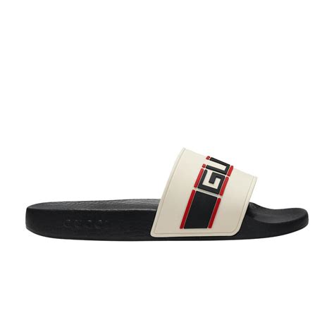 Gucci Stripe Rubber Slide 'Ecru' 